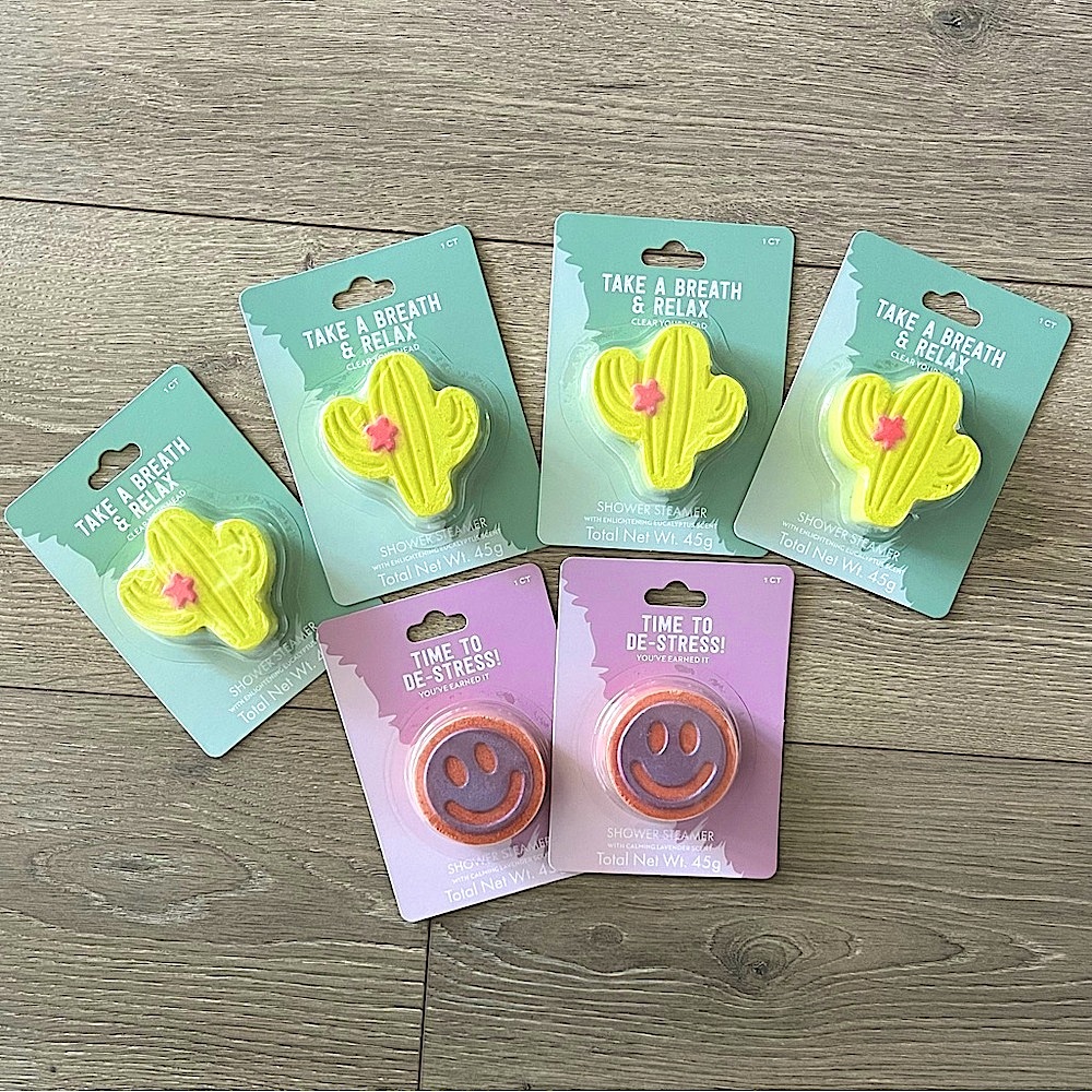 NWT Unbranded Set of 6 Shower Steamer with Cactus and Smiley Face 🌵😄